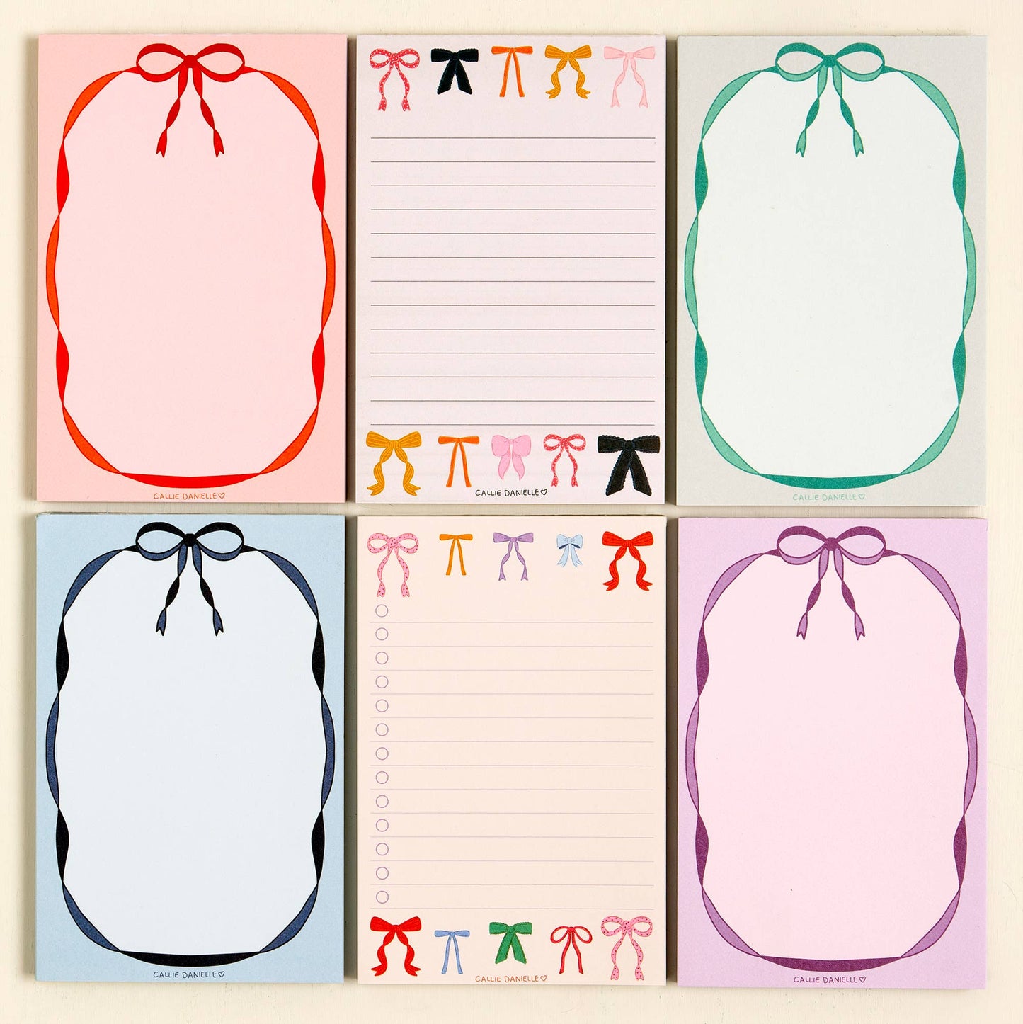 Green Coquette Bow Notepad