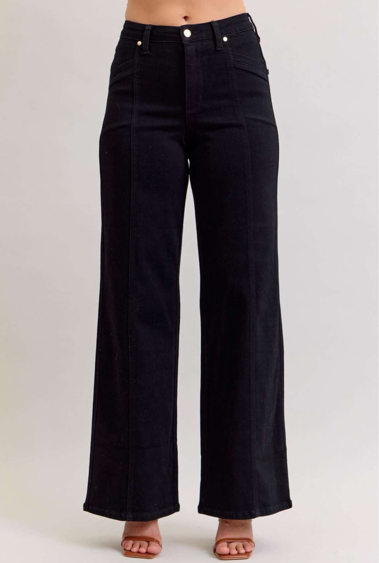 Black Retro Wide Leg Jean