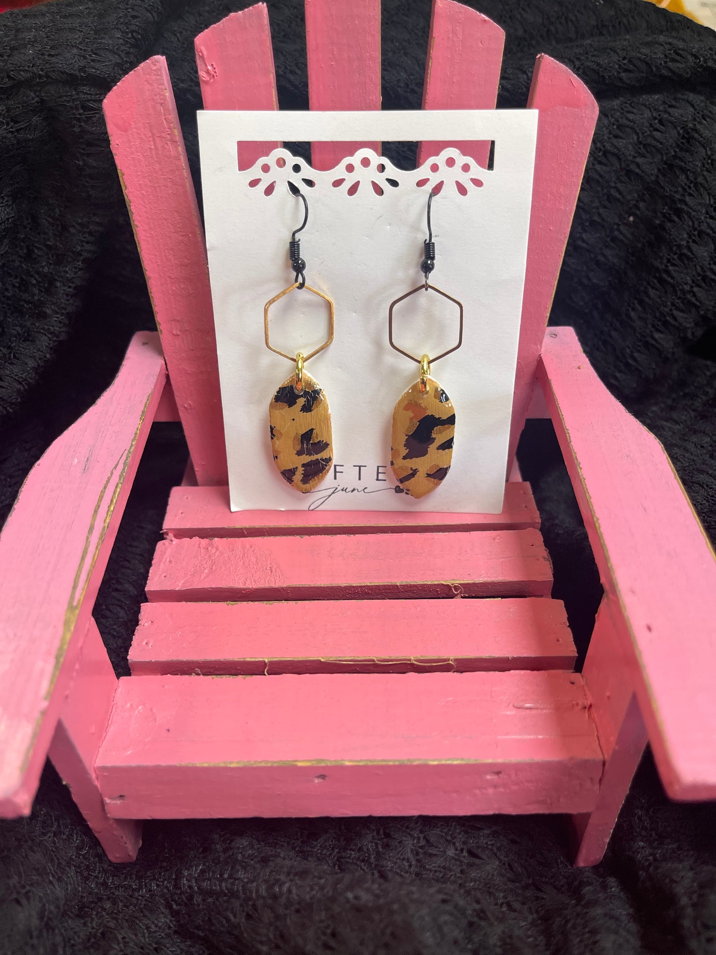 Leopard Dangle Earring