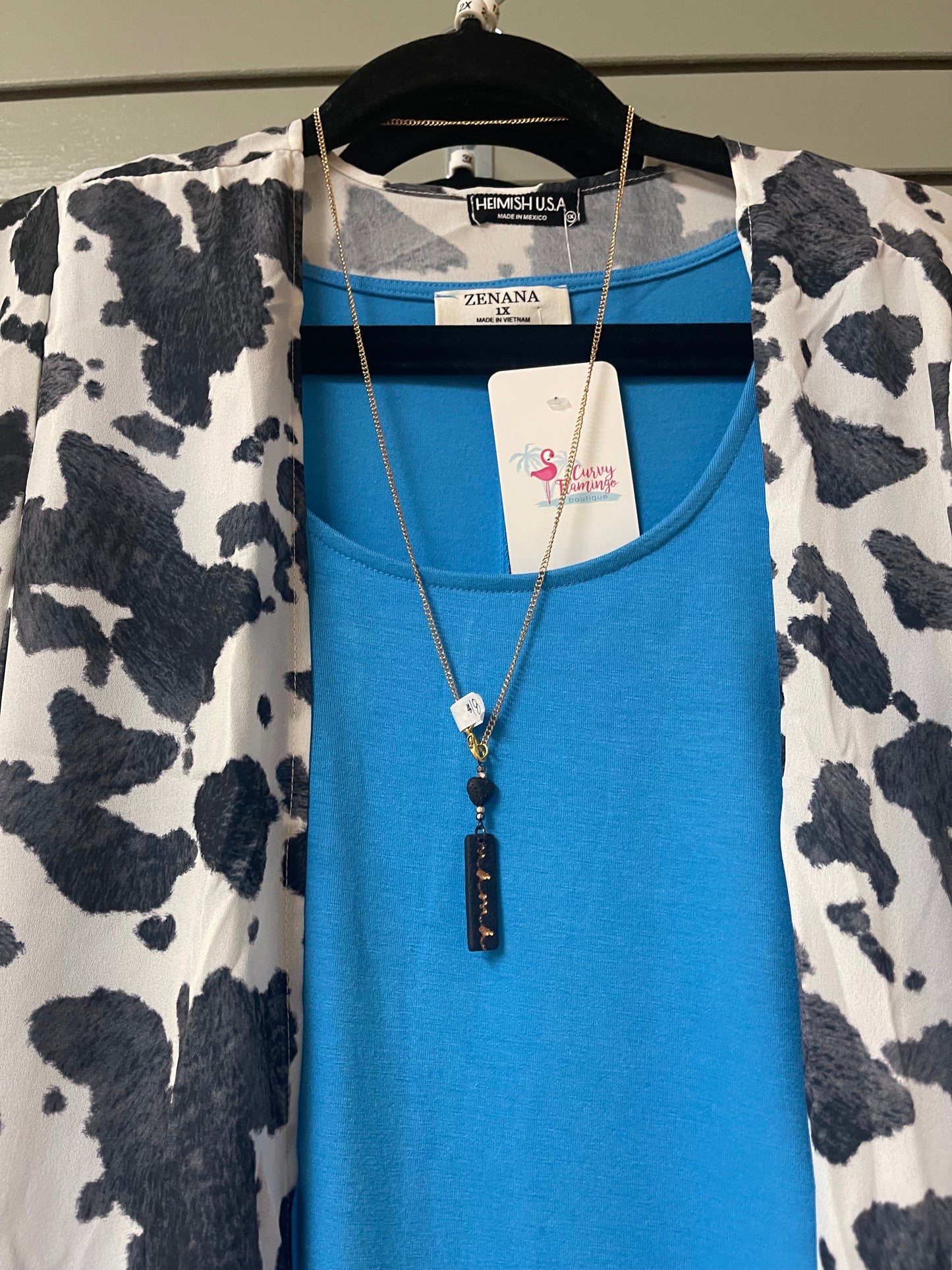 Black & Gold Mama Necklace