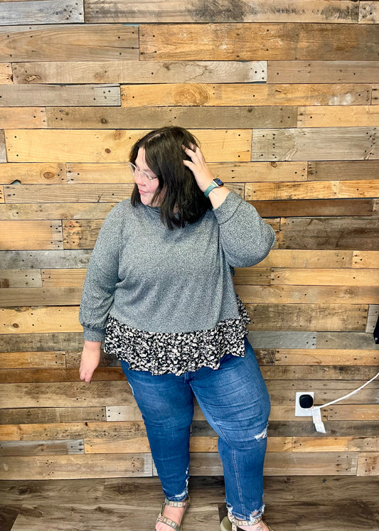 Blooms & Blocks Hooded Top