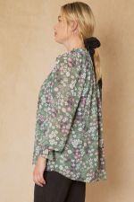 Olive Floral Top