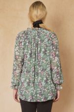 Olive Floral Top