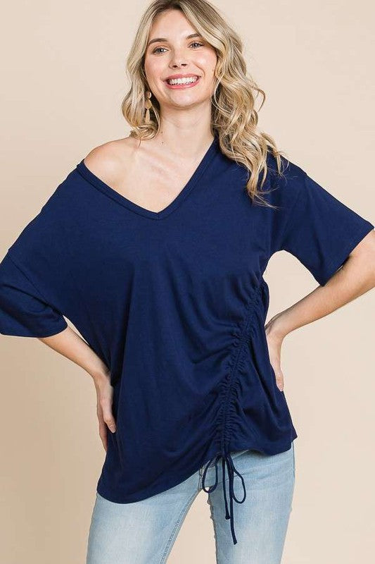 Navy V-Neck top