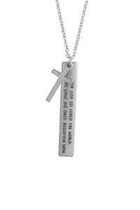 Message Charm Pendant Necklace