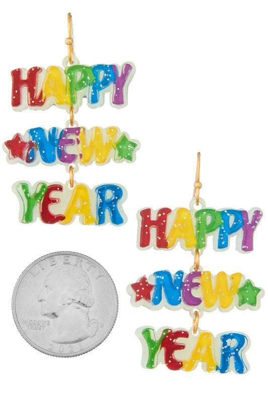 Happy New Year Earrings