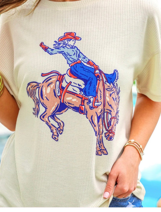Buckin’ Beauty Waffle Knit