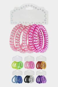5 Piece Telephone Coil Hair Bands