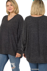 Brushed Hacci, Oversized Sweater