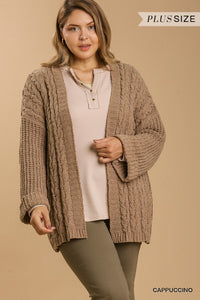 Cappuccino Cable Knit Cardigan