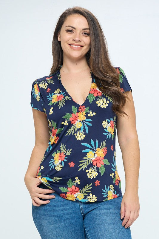 Tropical Print Tee