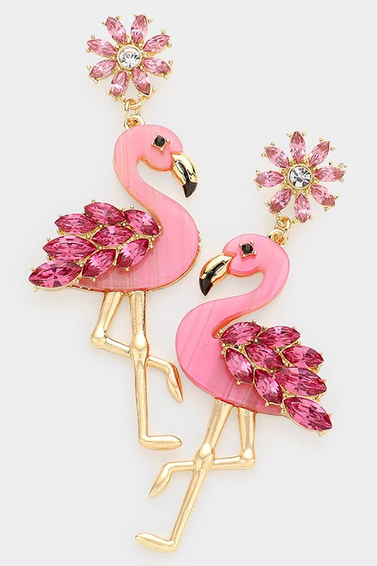 Flamingo Stone Earrings