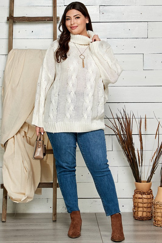 $12 Cable Knit Sweater - Ivory or Black