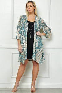 Blue Paisly Cardigan/Dress