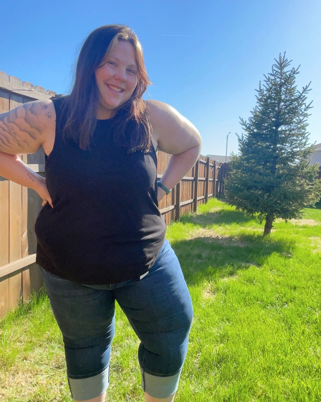 Tara Ribbed High Neck Tank