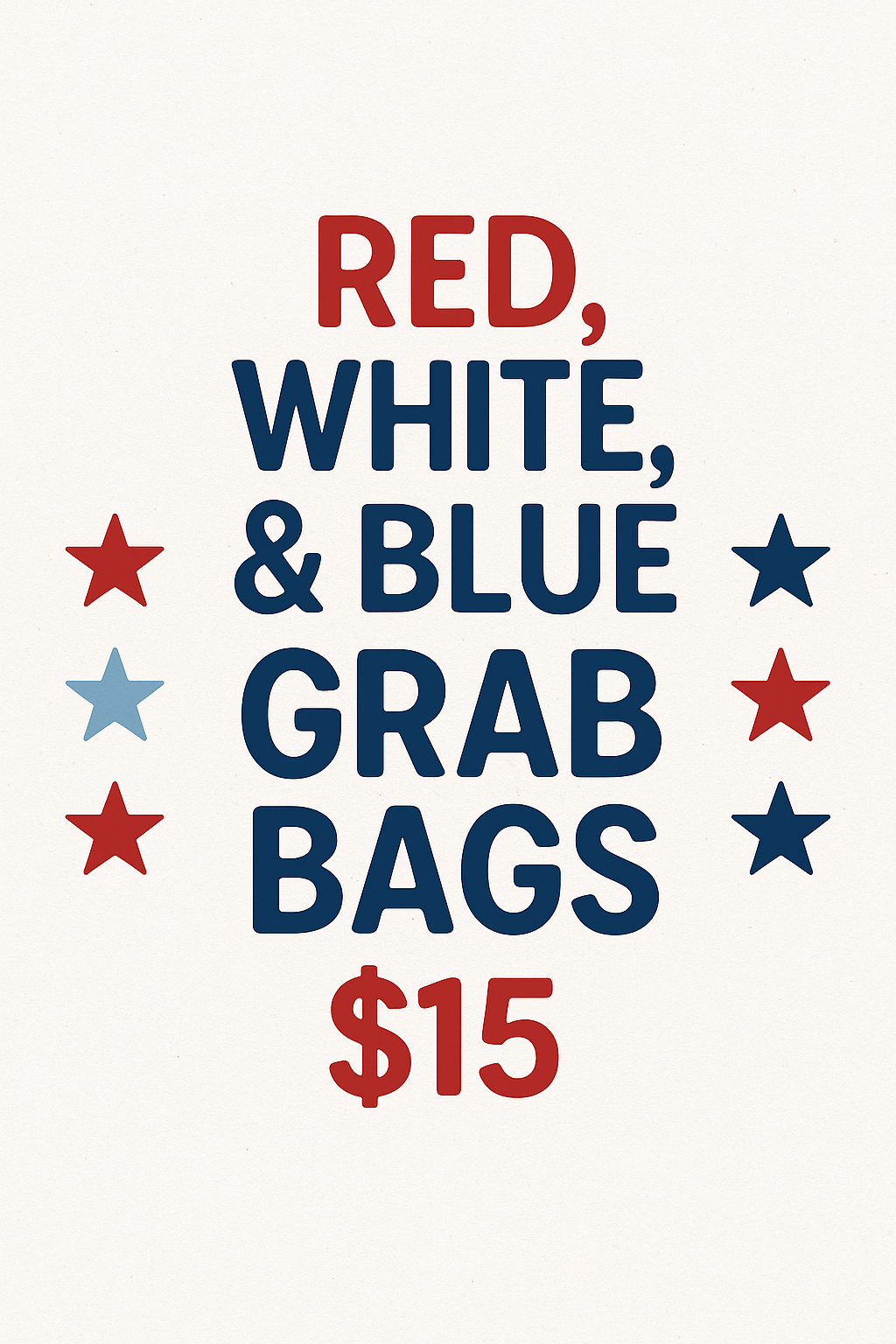 Red, White and Blue Grab Bags