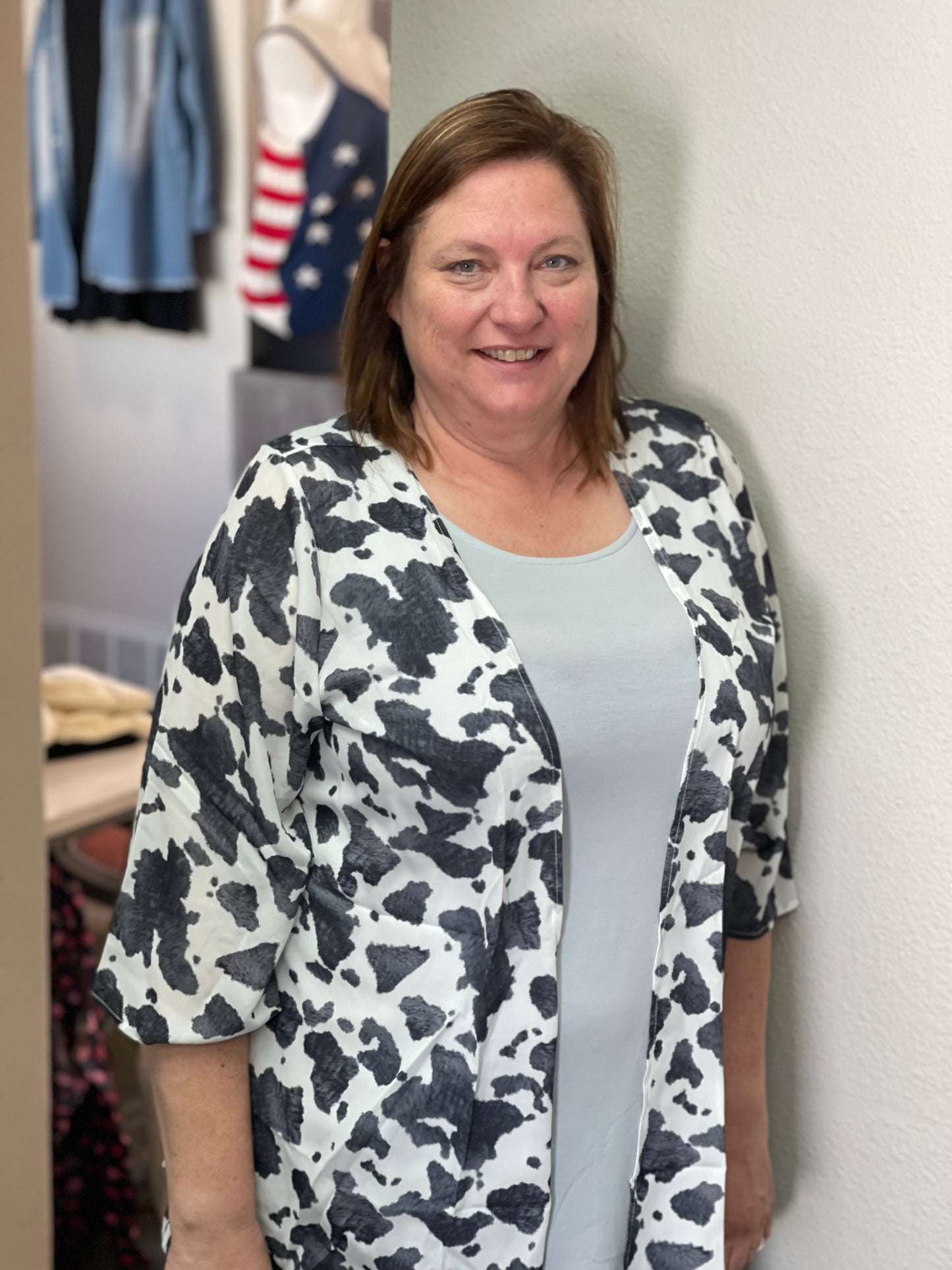 Black and White Marble Kimono