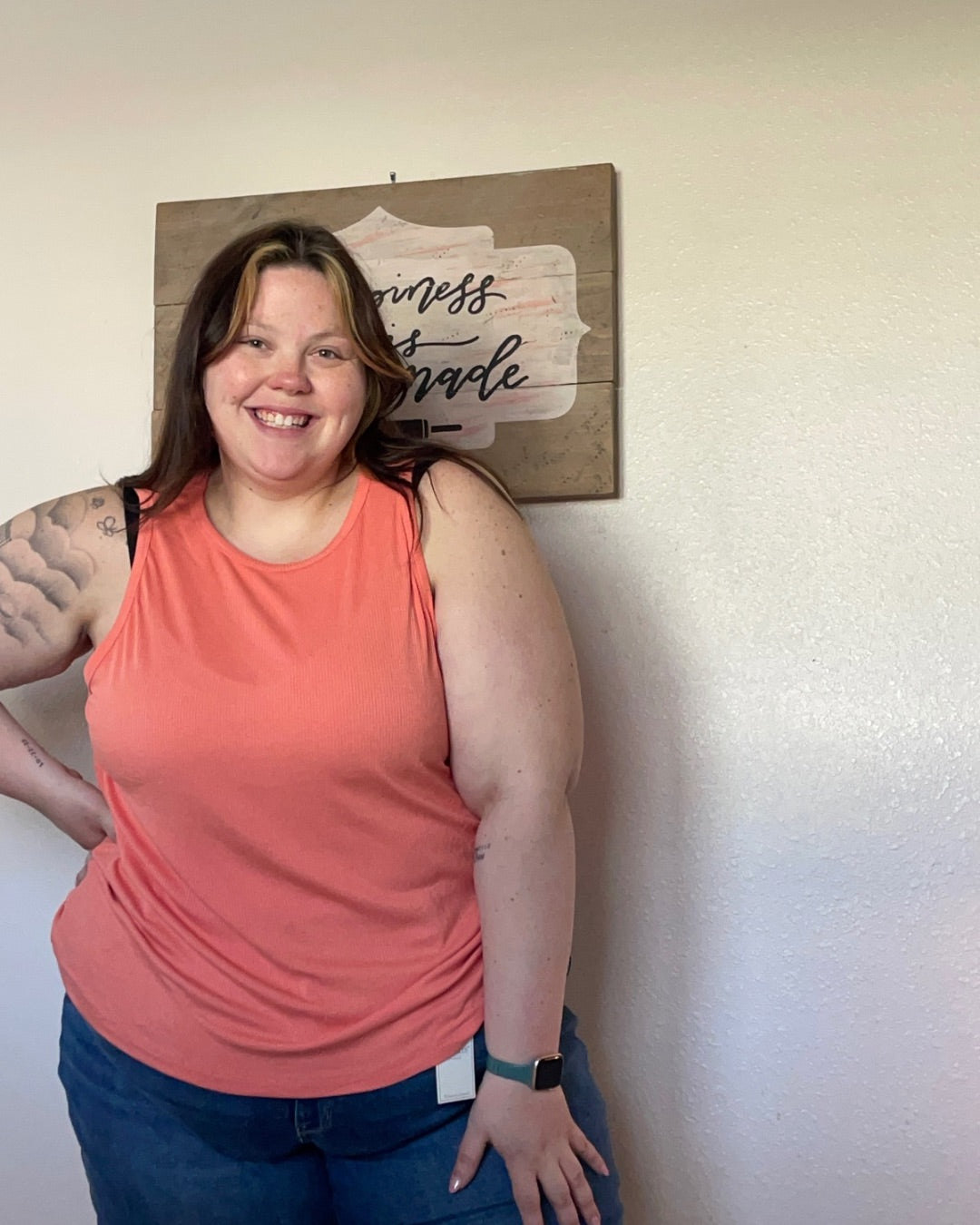 Tara Ribbed High Neck Tank