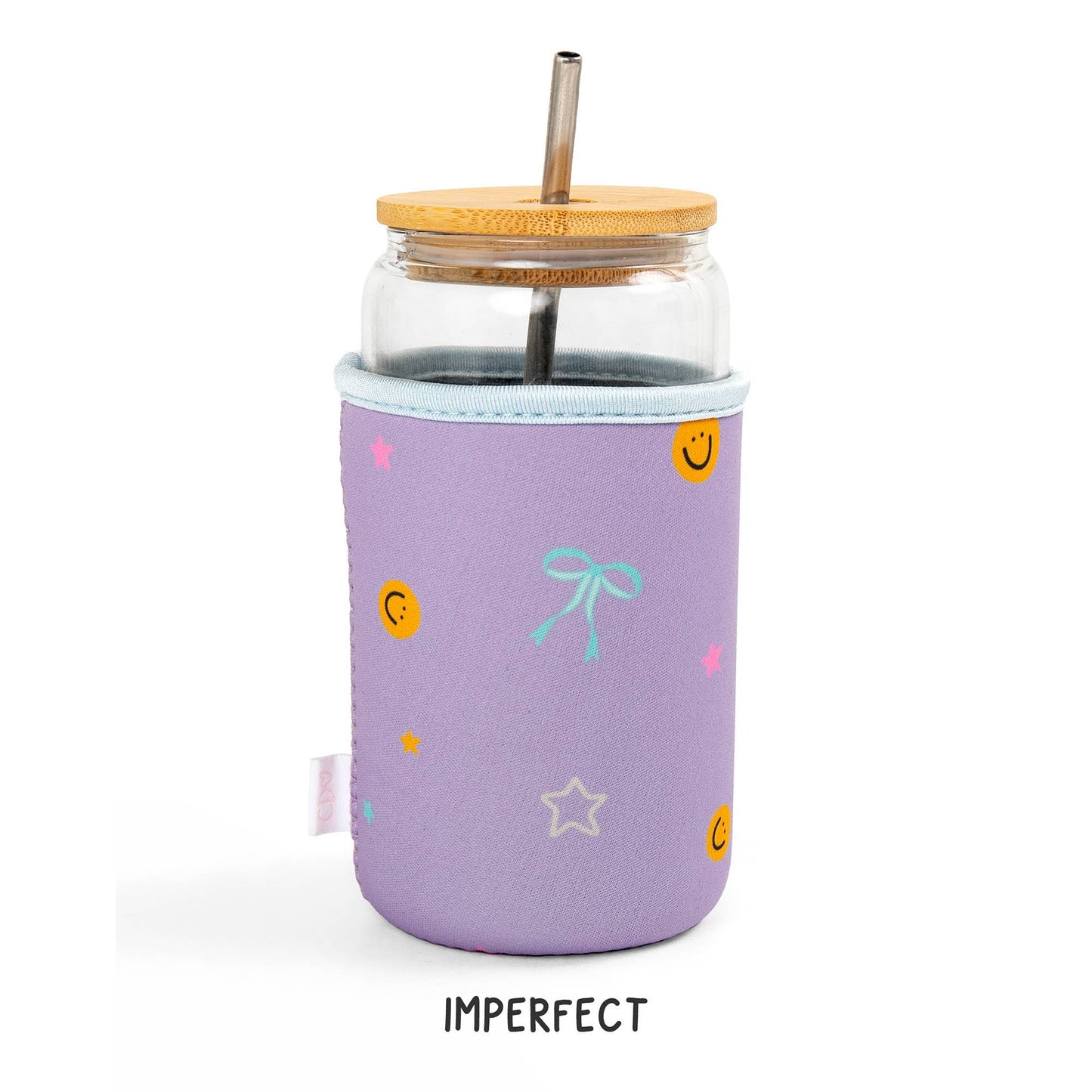 Imperfect Smiley Faces & Coquette Bows Drink Sleeve
