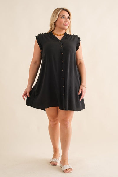 Black V-Neck Dress