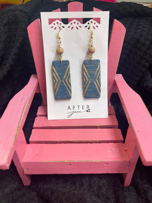 Western Denim Modern Earrings