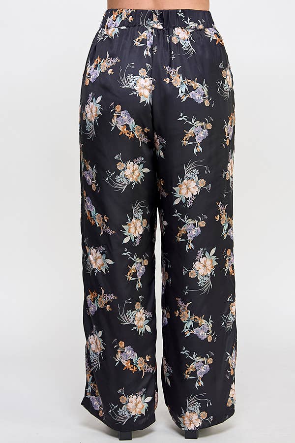 Satin Floral Pant