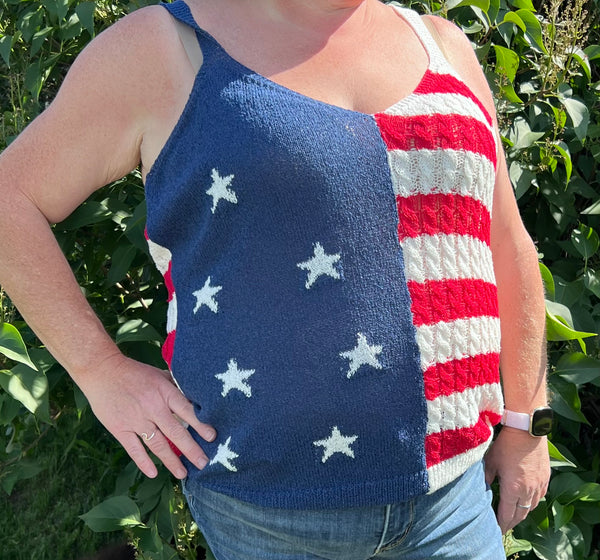 Flag Sweater Tank Too