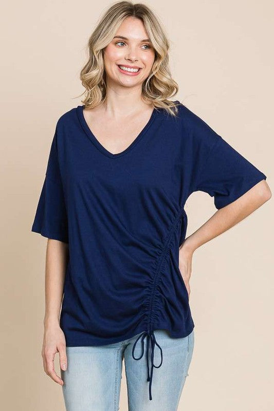 Navy V-Neck top