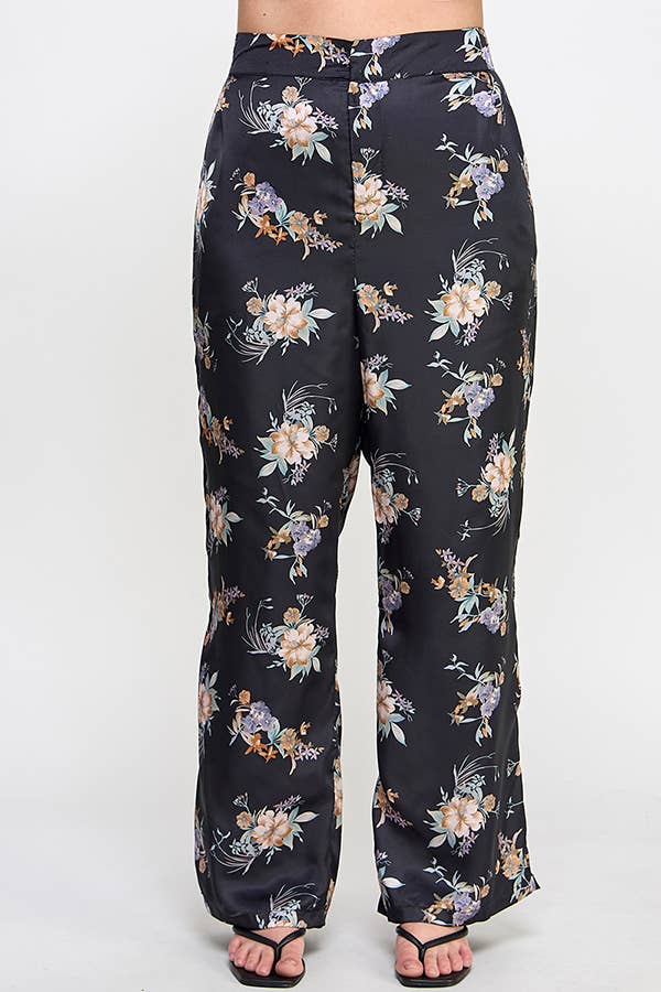 Satin Floral Pant