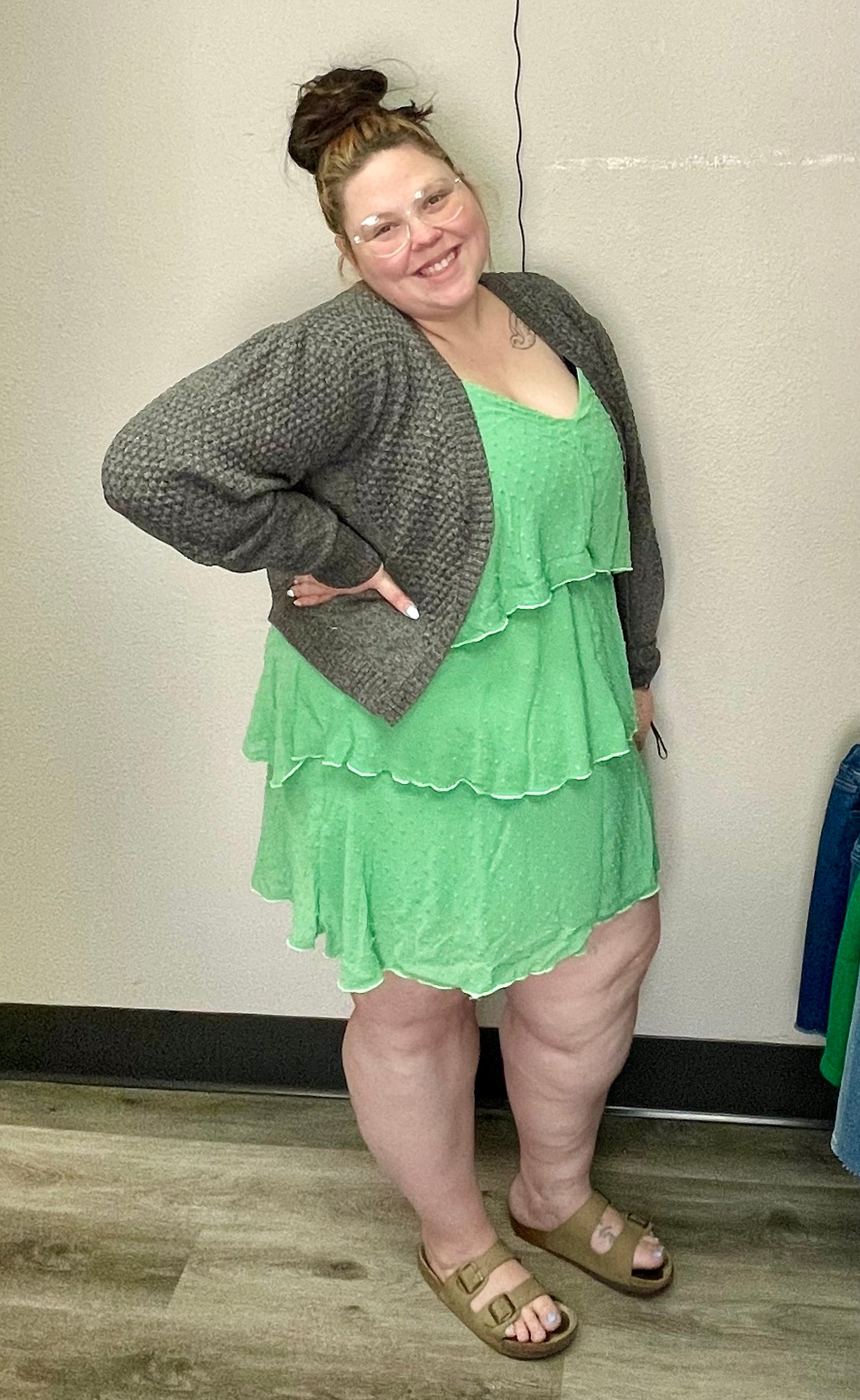 Cascading Ruffle Cami Dress