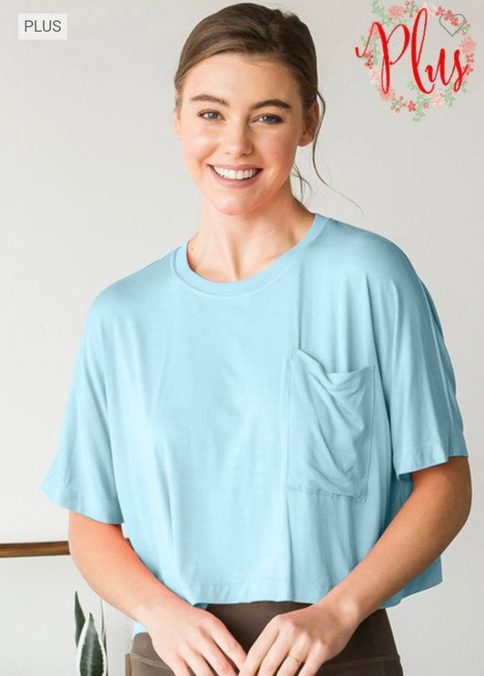 Cropped Pocket Tee