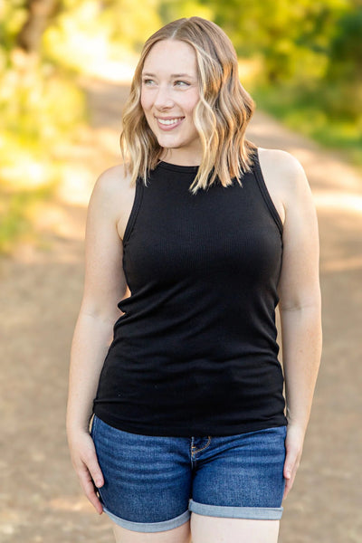 Tara Ribbed High Neck Tank