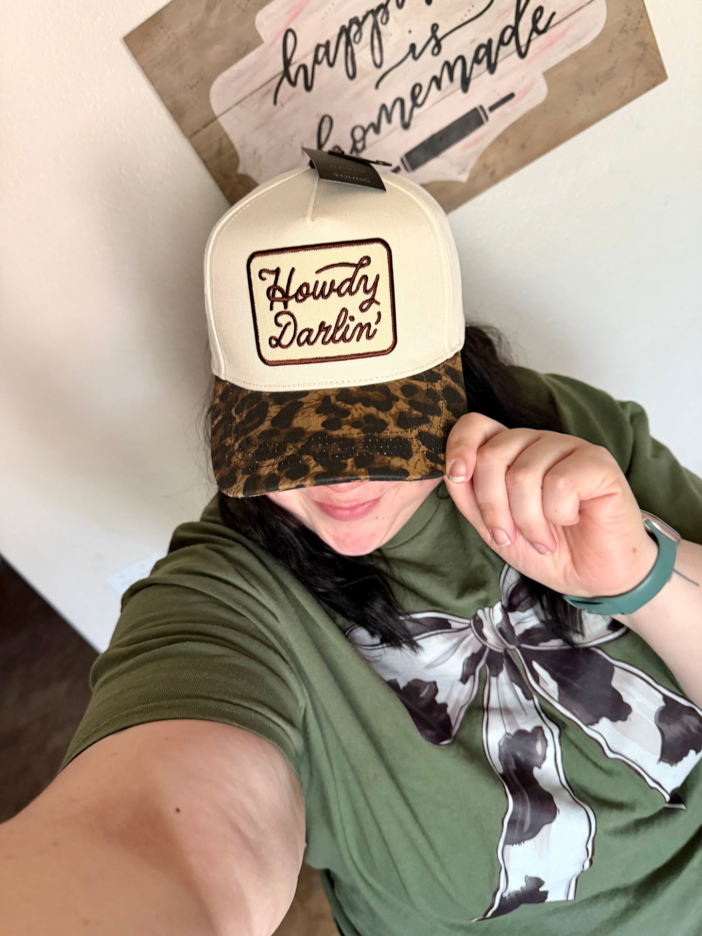 Howdy Darlin' Leopard Brim Trucker Hat