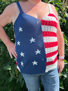 Flag Sweater Tank Too