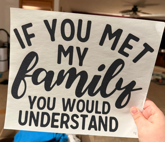 #27 If you met my family