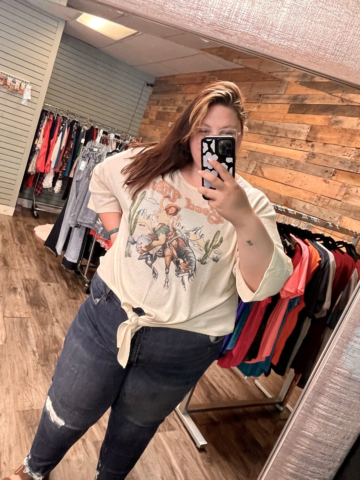 Good Vibes Knot Top