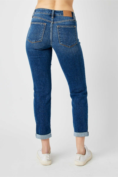 Mid-Rise Distressed Skinny Jean