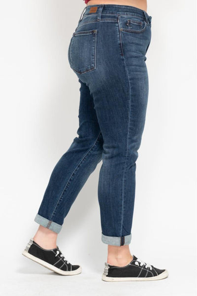 Mid-Rise Slim, Cuffed Denim