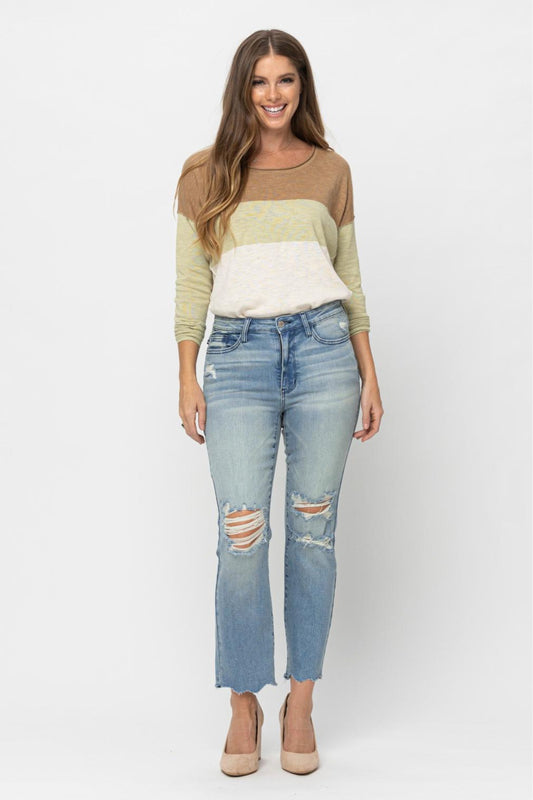 Mid-Rise Destroyed Tinted Wash Crop