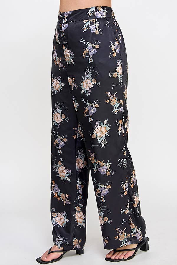 Satin Floral Pant