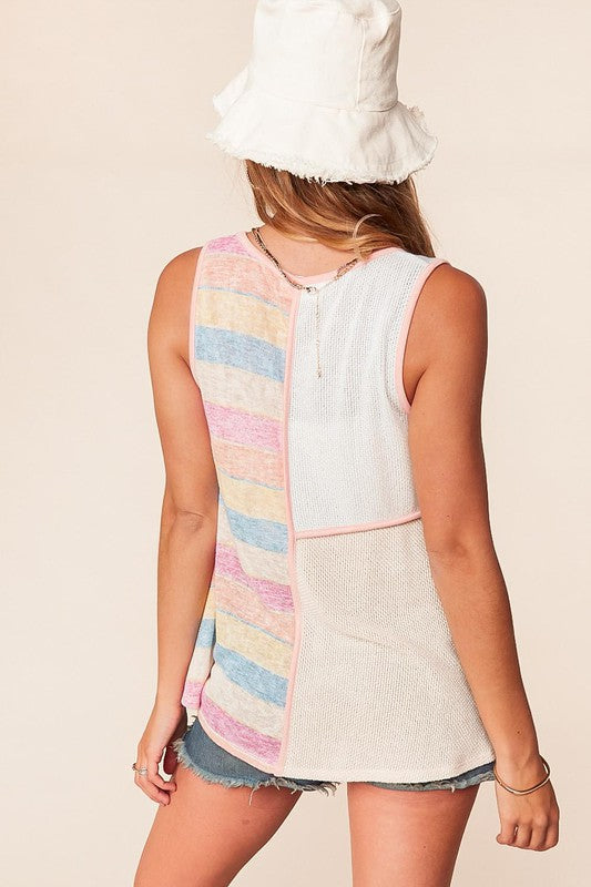 Color Block Tank Top