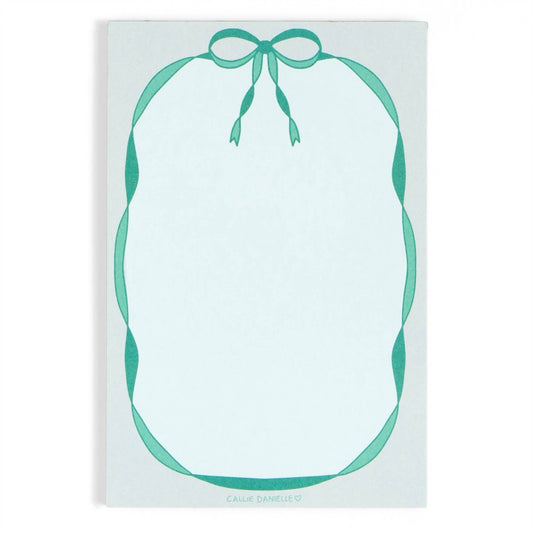 Green Coquette Bow Notepad