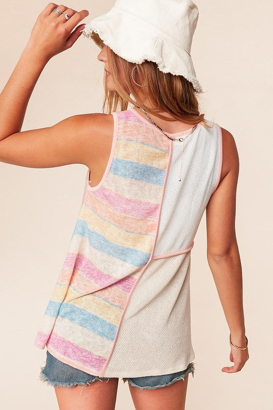 Color Block Tank Top