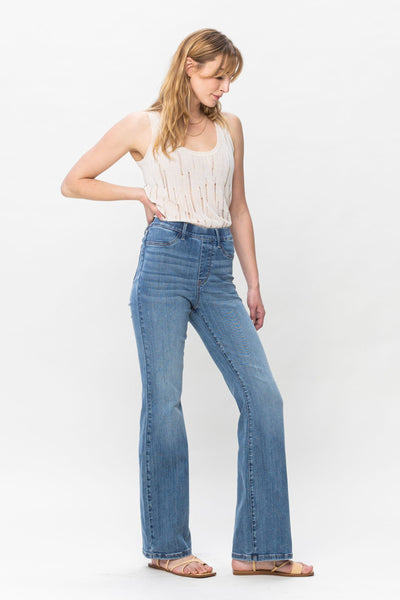 Slim Bootcut, Pull on Jeans
