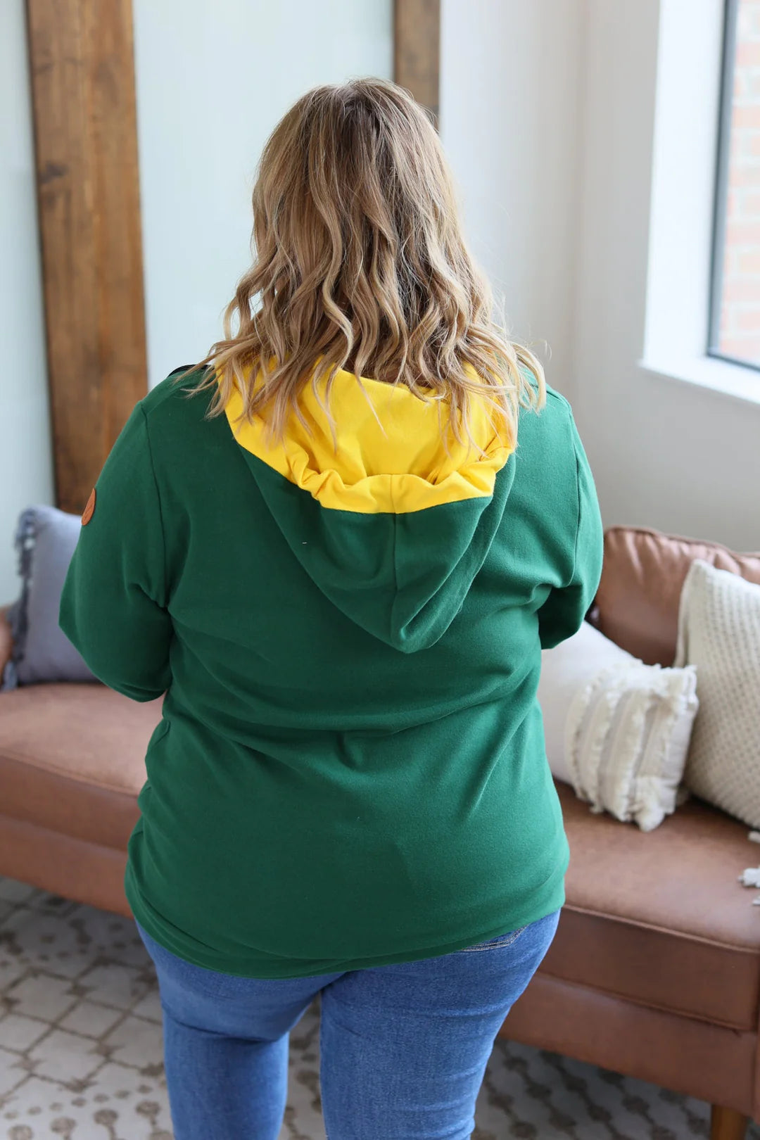 Green & Yellow Hoodie XL only