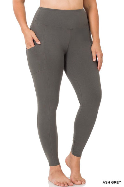 Cotton Leggings with Phone Pockets