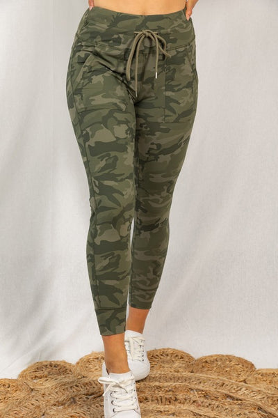 High Waisted Camouflage Joggers