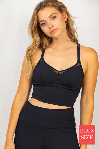 $5 Sleeveless Solid Knit Bralette 2X & 3X