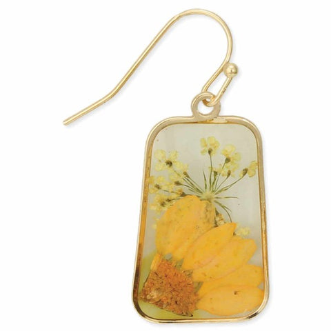 Cottage Floral Dried Sunflower Earring