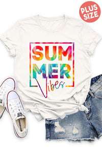 $15 Summer Vibes Graphic Tee 2X only